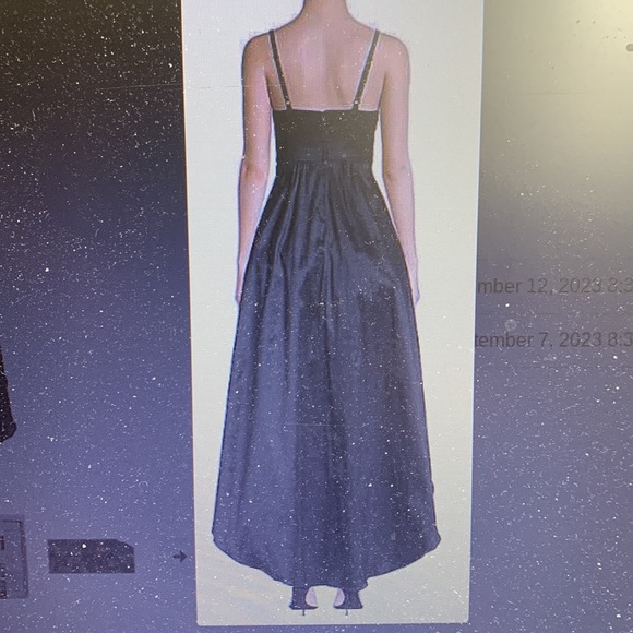 Betsy &Adam Women’s Taffeta Hi-Low Dress Black - Picture 2 of 2